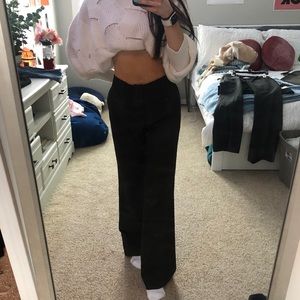 banana republic brown mid-rise dress pants